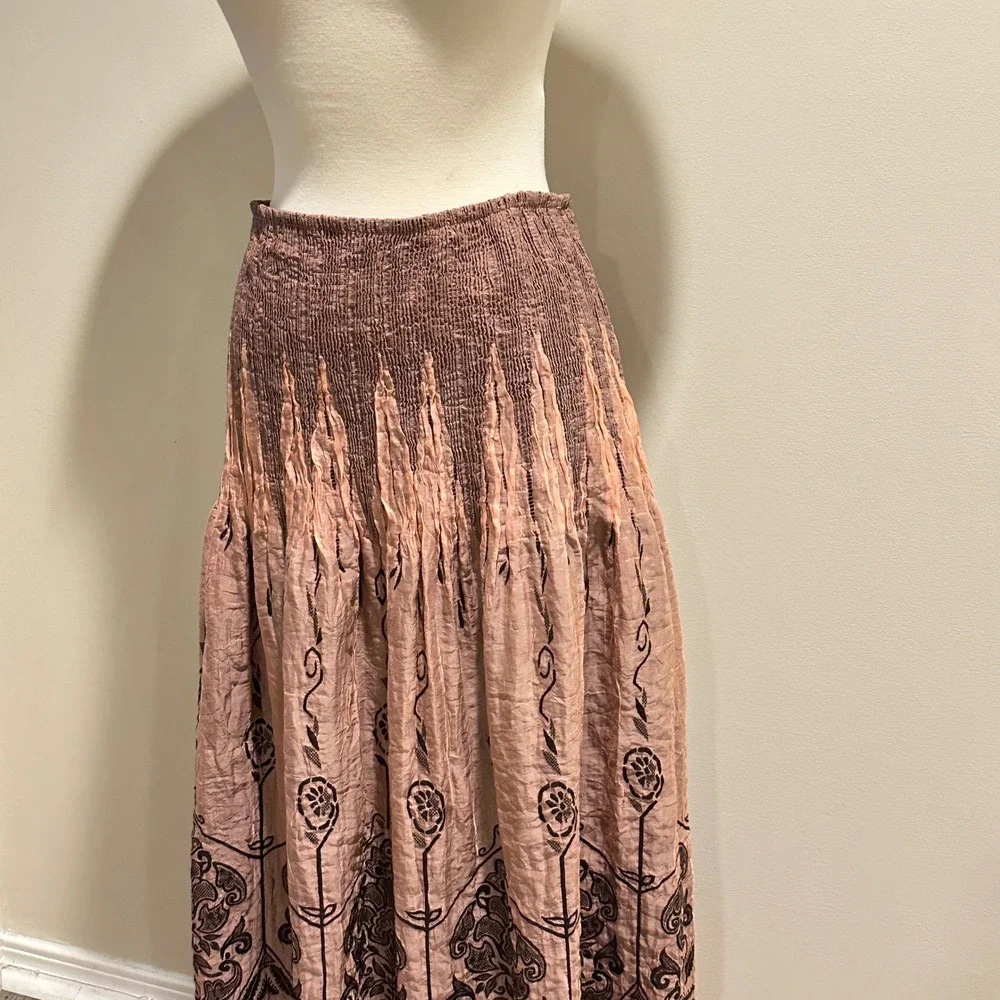 Lapis Anthropologie Strapless Dress Skirt Womens OS (Large) Boho Festival Resort